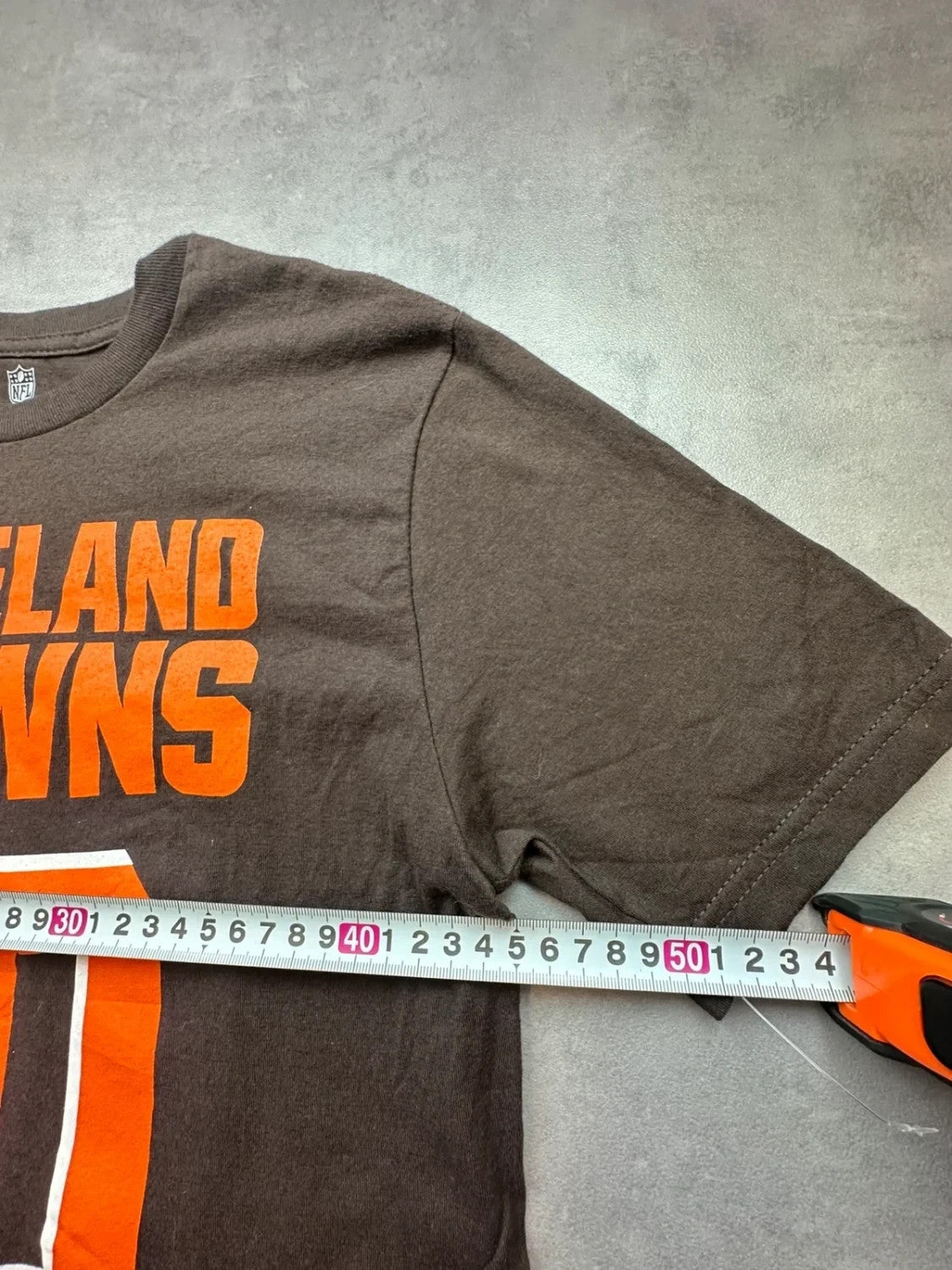 Tee-Shirt Vintage Cleveland Browns NFL Jarvis Landry #80 Marron