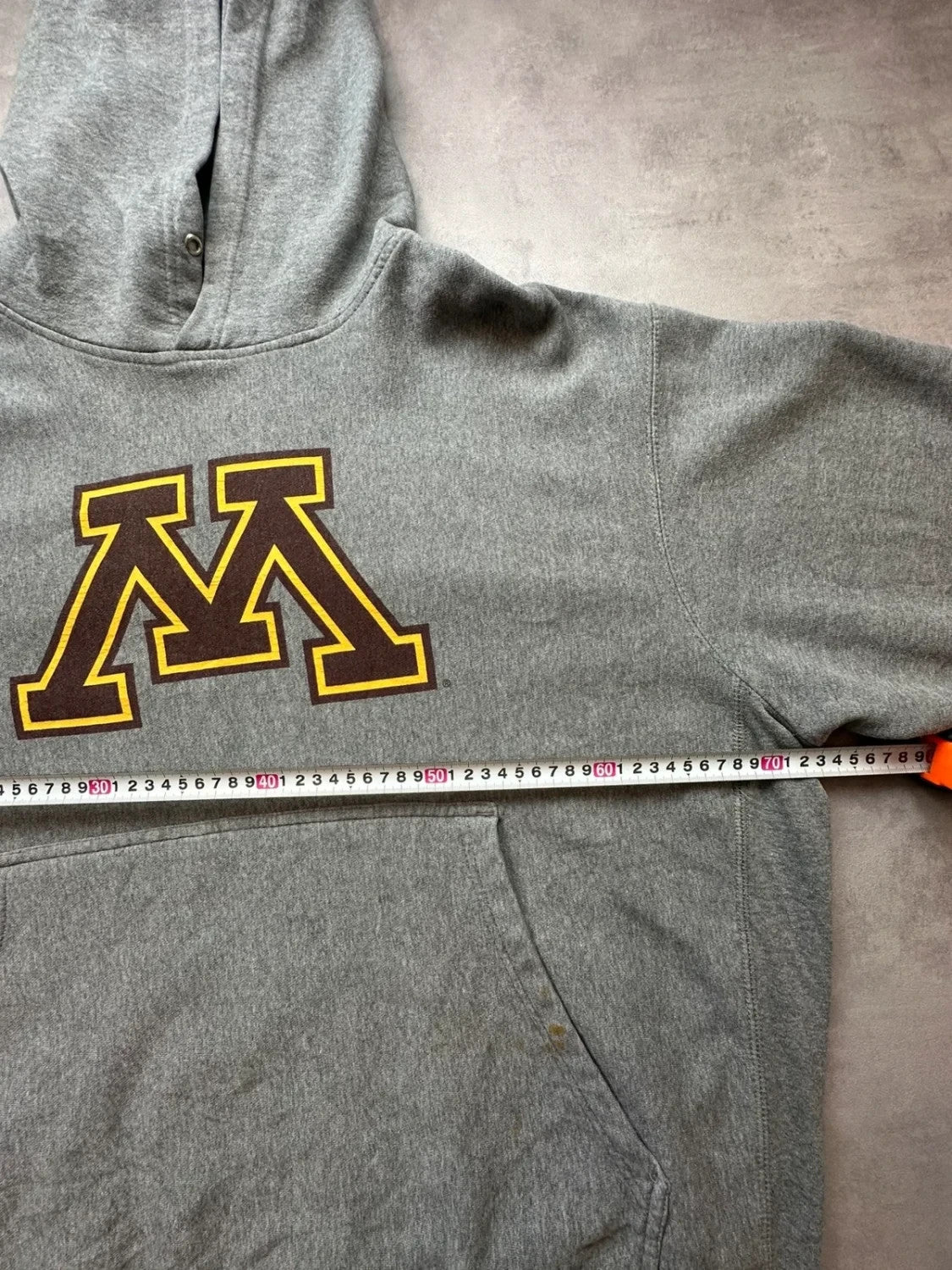 Hoodie Vintage University of Minnesota Golden Gophers Gris – Collegiate NCAA 90s