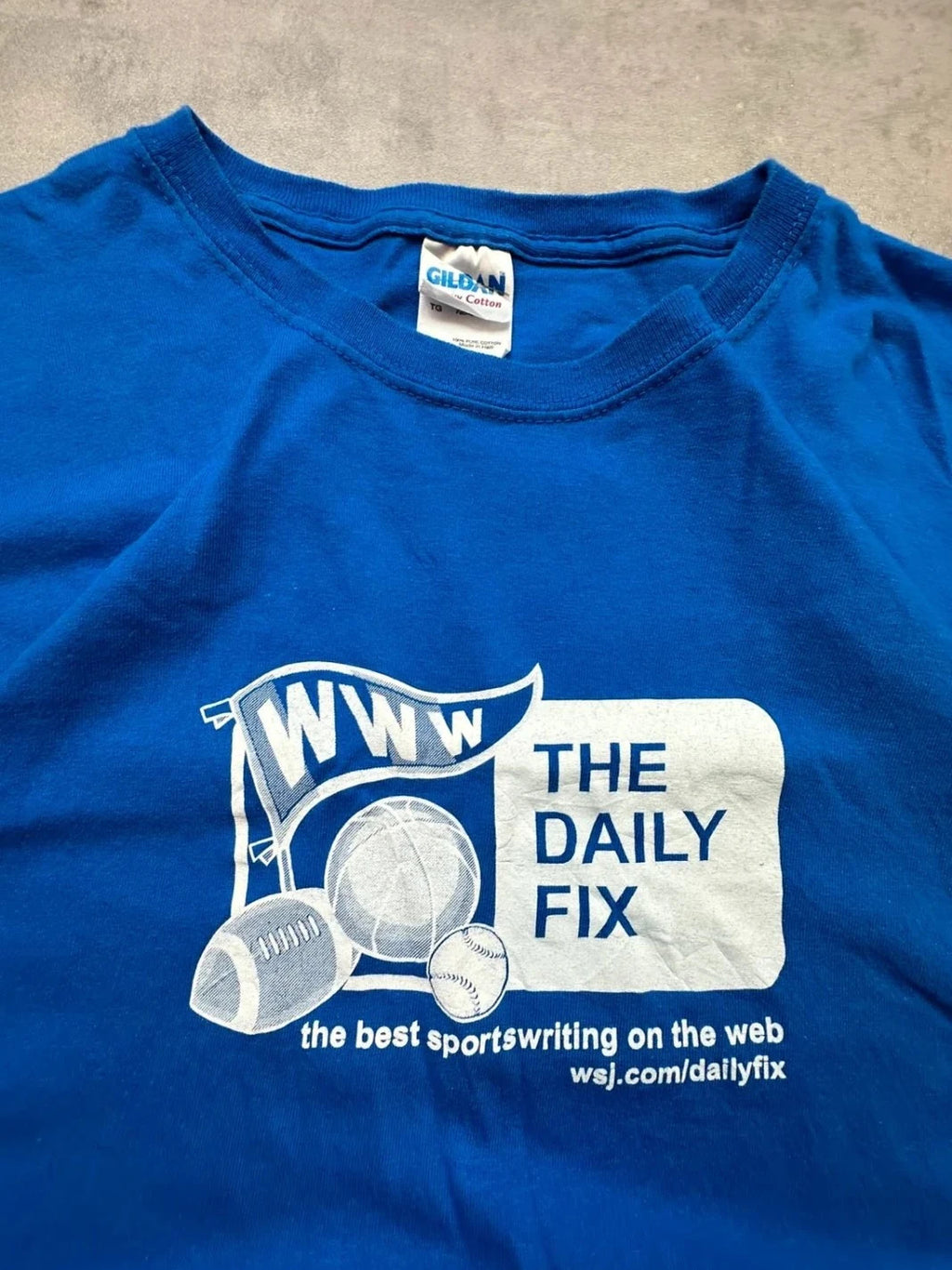 Tee Shirt Vintage The Daily Fix Sportswriting Blue