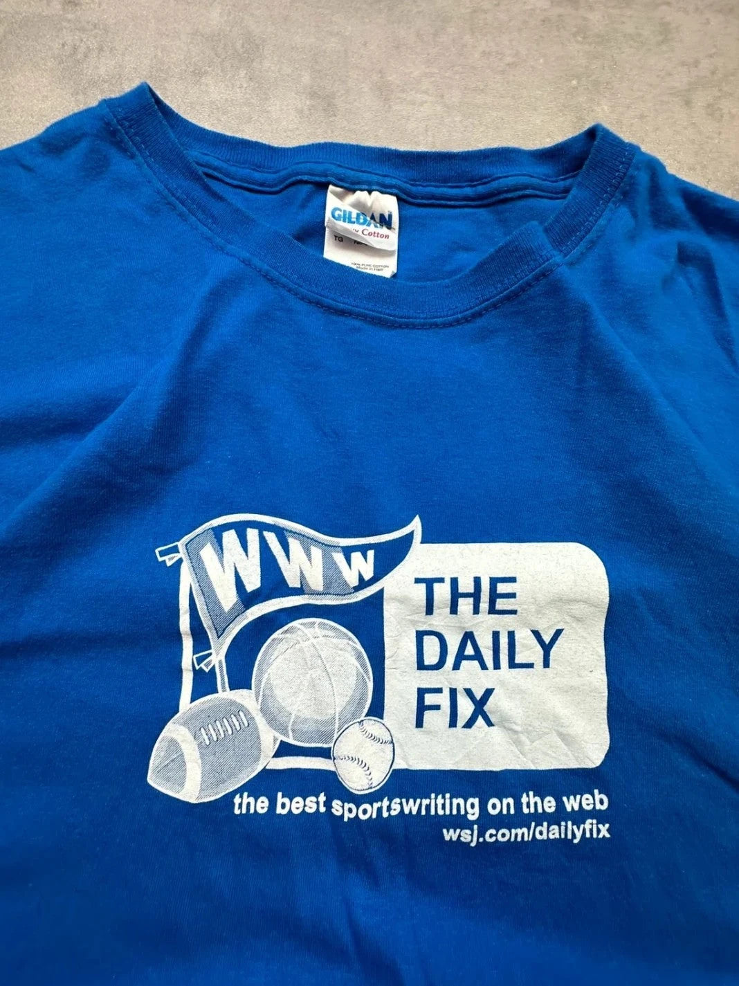 Tee Shirt Vintage The Daily Fix Sportswriting Blue