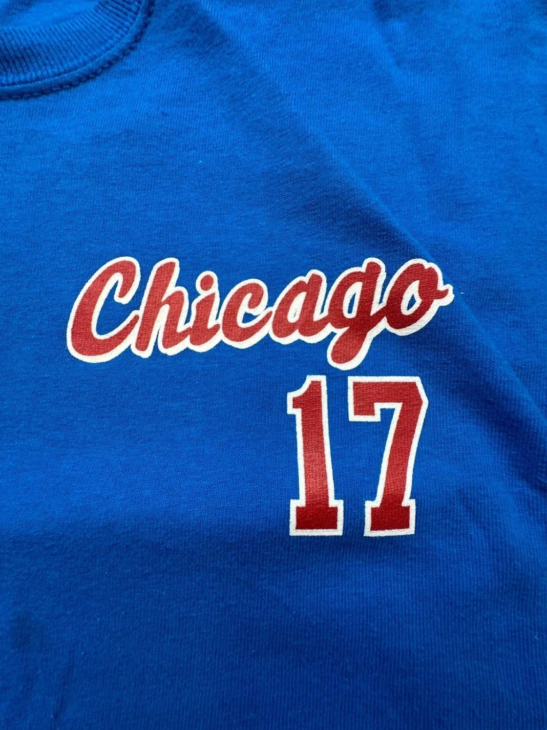 Tee Shirt Vintage Chicago Cubs Kris Bryant #17 Bleu – MLB USA