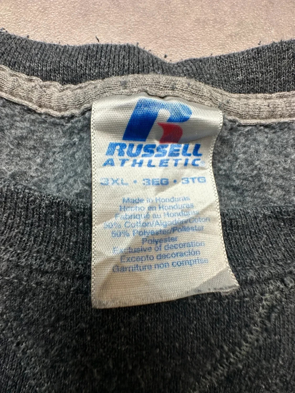 Sweat Russell Athletic Vintage Indiana Wesleyan Gris – College USA