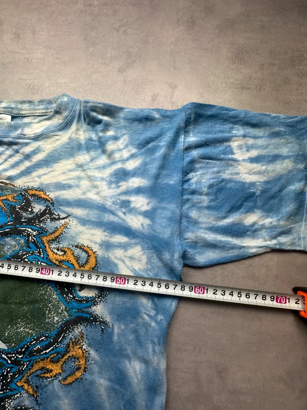 Tee-shirt Vintage Tie-Dye Bleu Surfeur 100% Coton