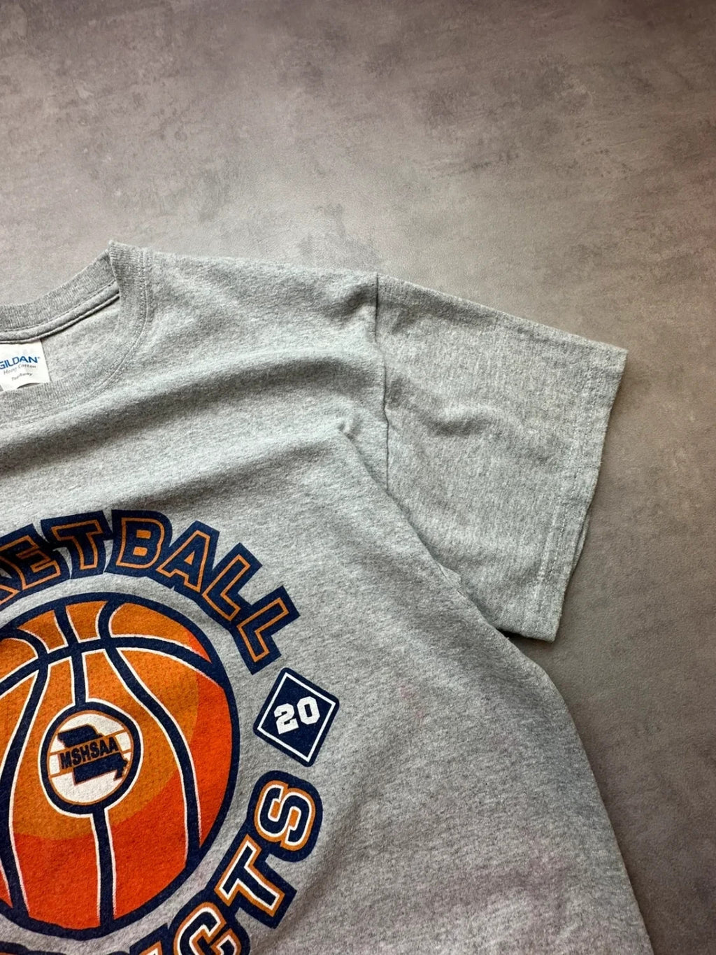 T-Shirt Vintage Basketball Districts MSHSAA 2020 – Gris