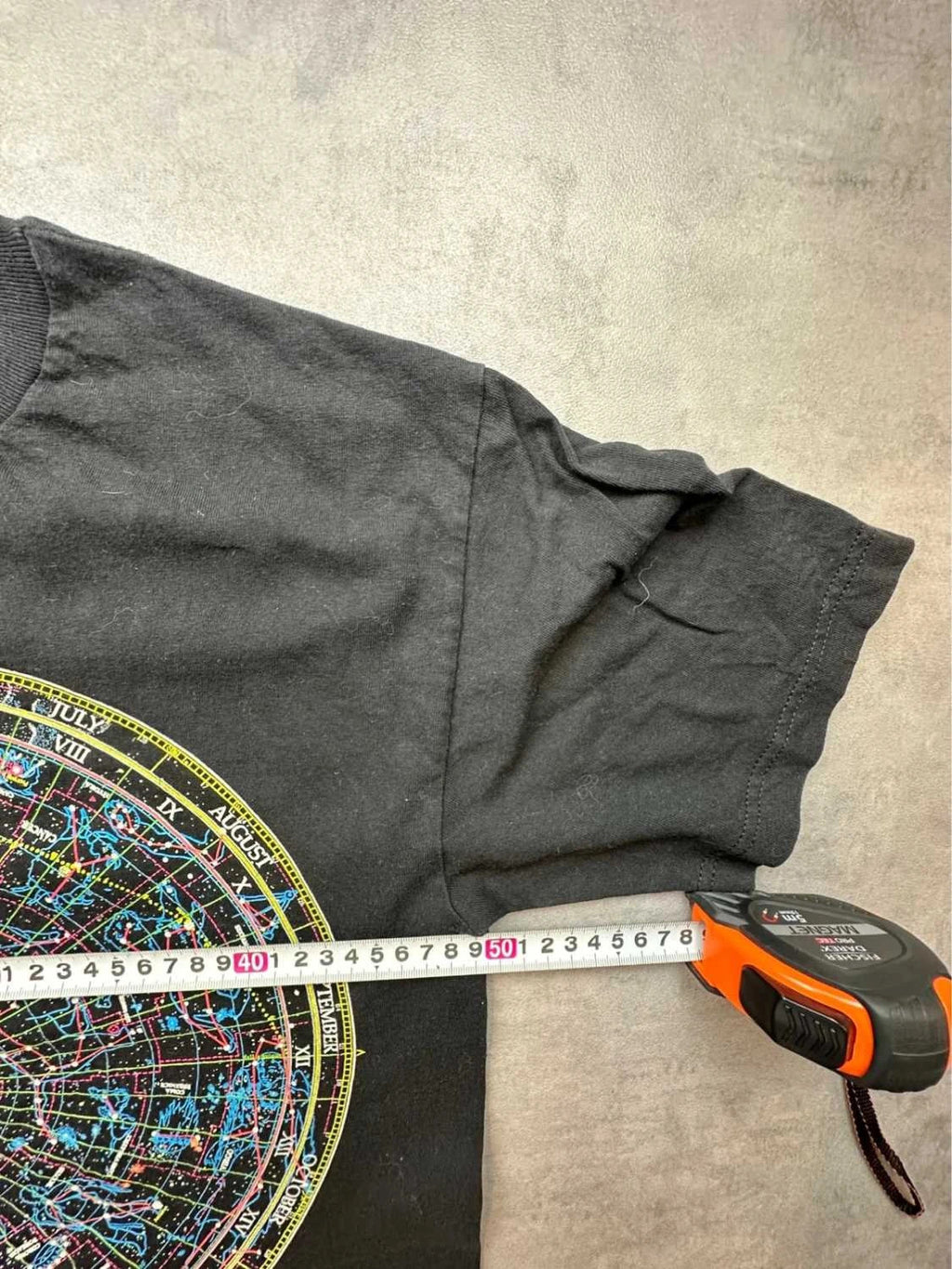 T-Shirt Vintage Constellation Map Noir