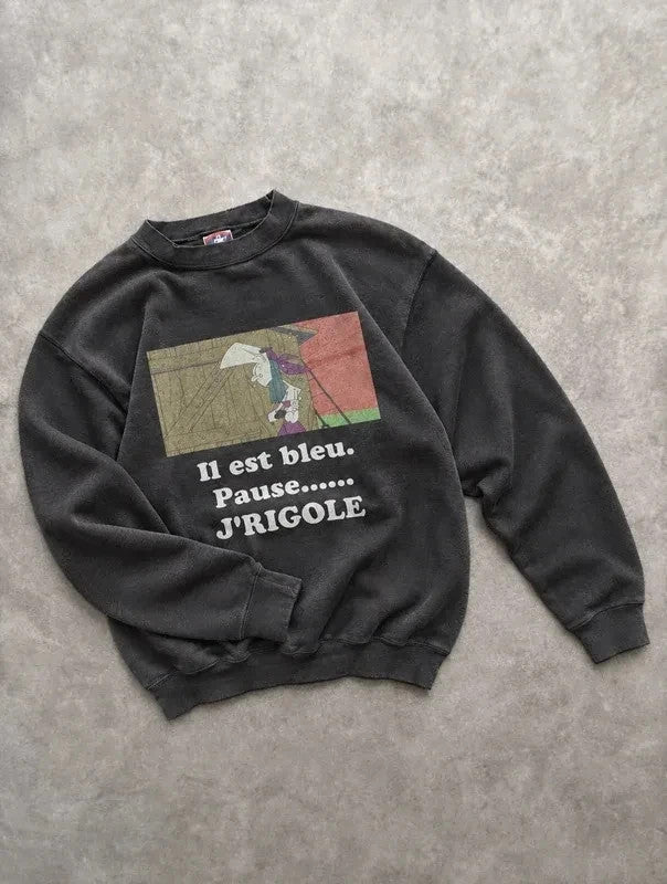 Sweat Crewneck Vintage Pirate « J’Rigole » Y2K