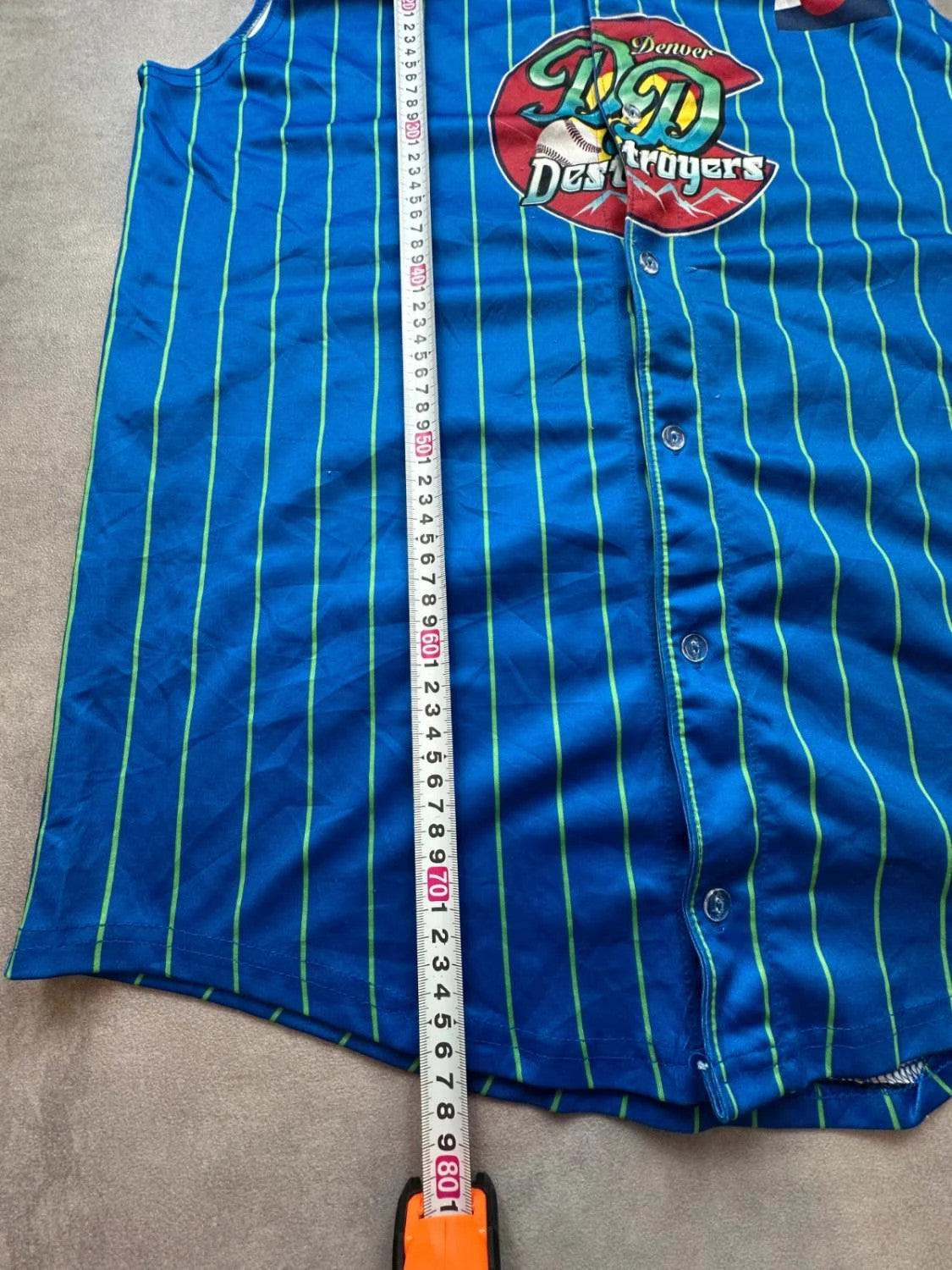 Maillot Baseball Denver Destroyers Colorado – Bleu & Vert USA
