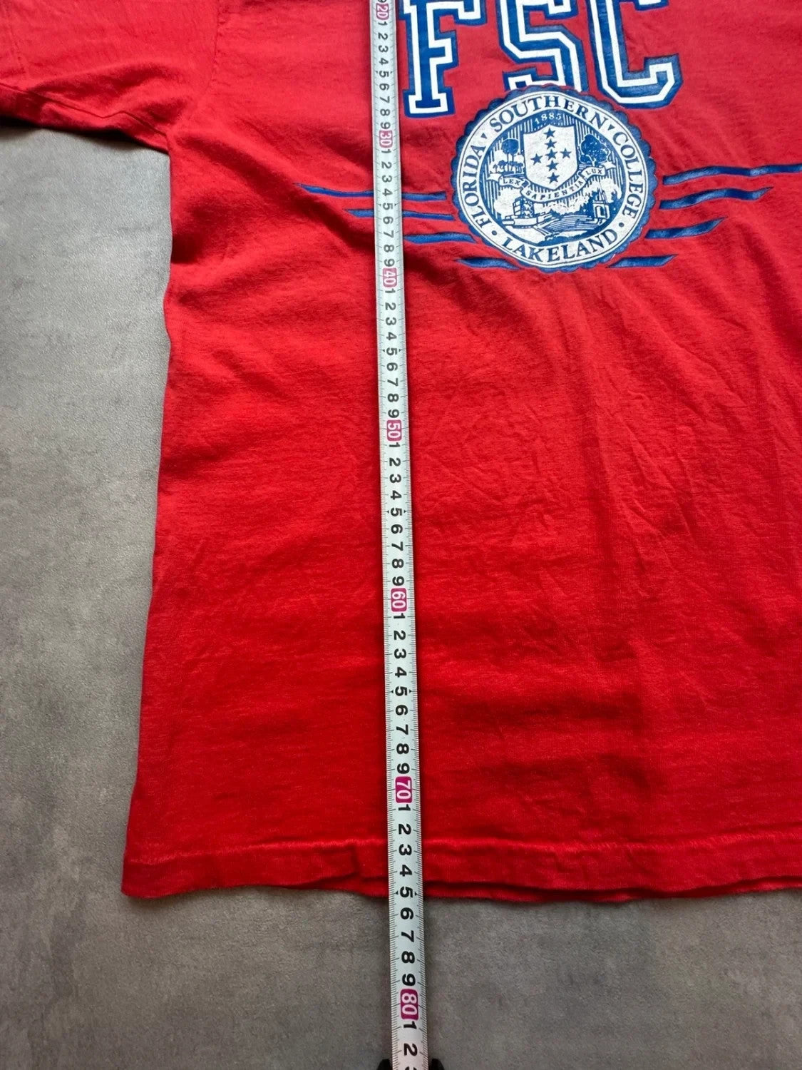 Tee-shirt College Vintage Florida Southern College FSC Rouge