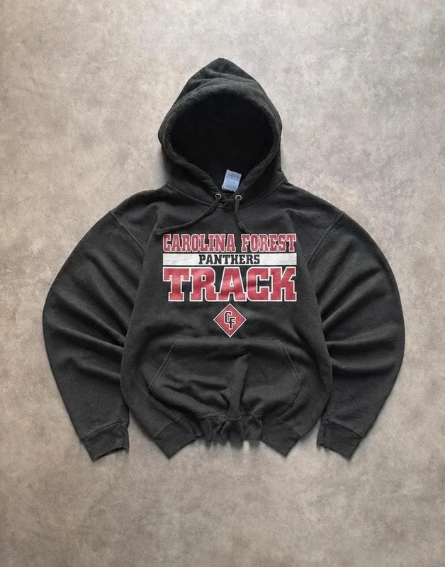 Sweat Hoodie Vintage Carolina Forest Panthers Track – Noir