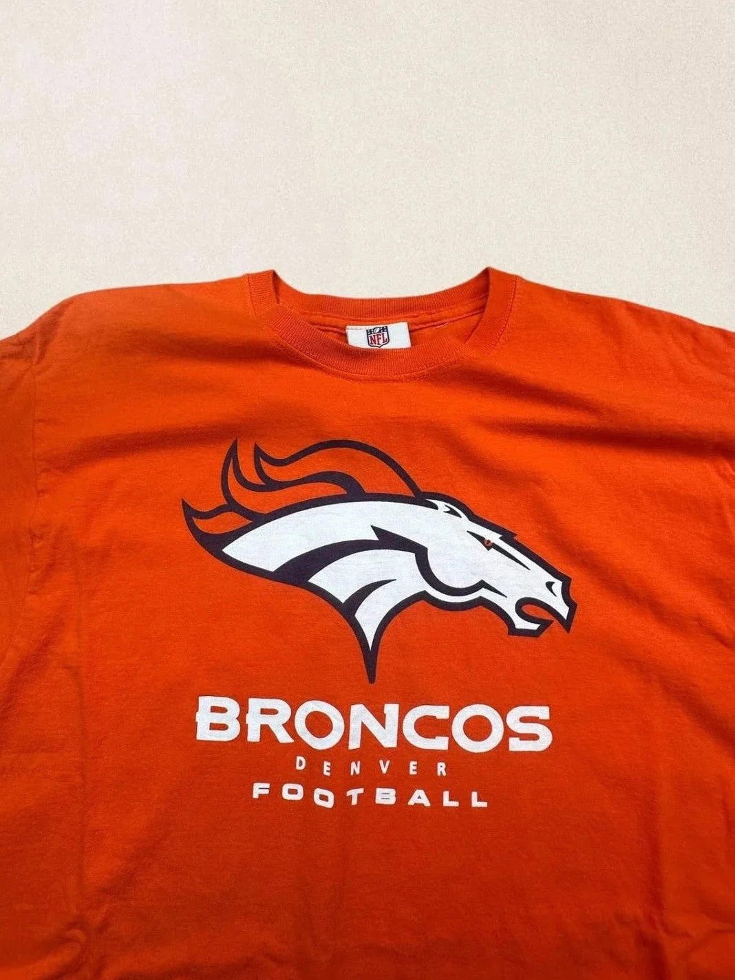 Tee-Shirt Vintage Denver Broncos Football Orange