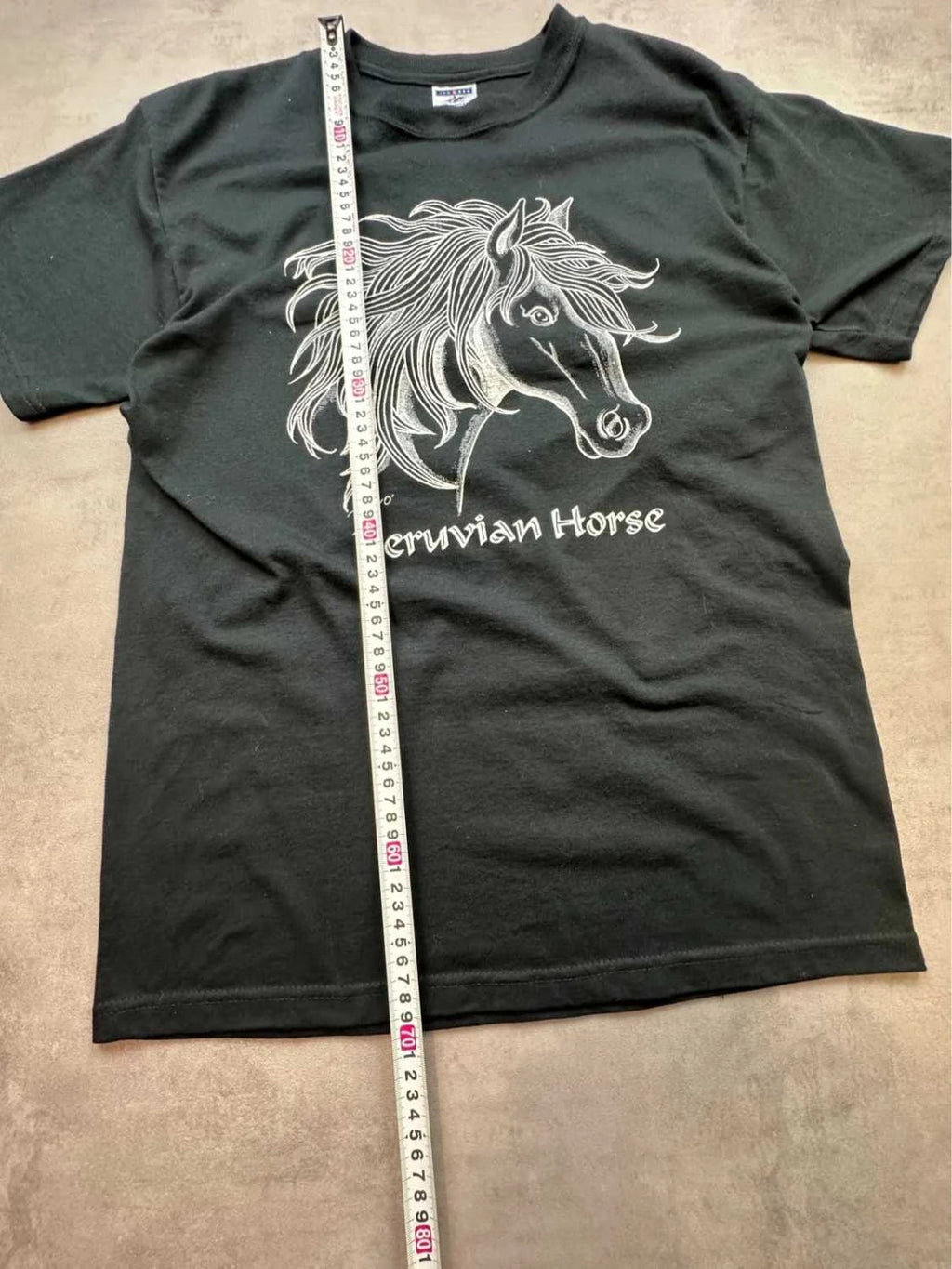 Tee Shirt Vintage Peruvian Horse Noir – Graphic Print Cheval Y2K 90s