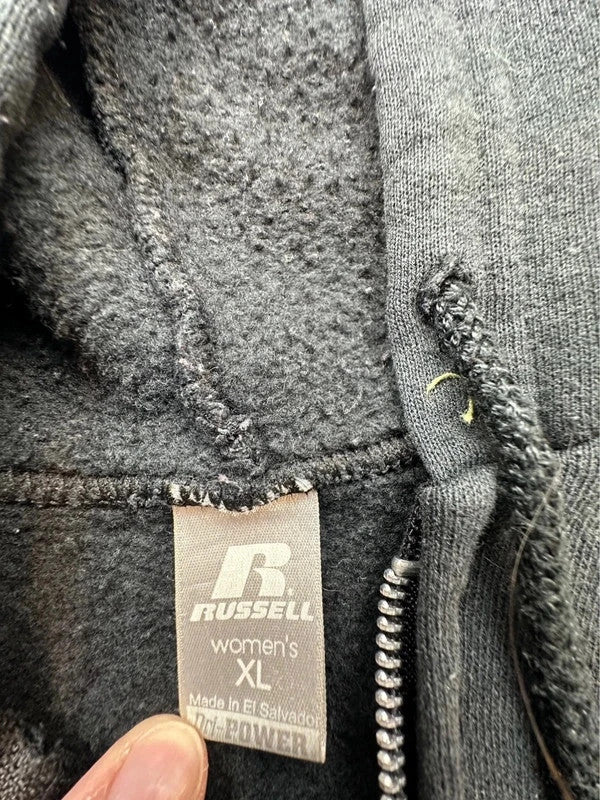 Sweat Zippé Russell Athletic Vintage Custom Cross – Noir Y2K