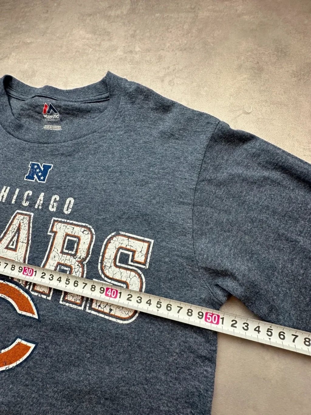 Tee-Shirt Longsleeve Majestic Vintage Chicago Bears Gris