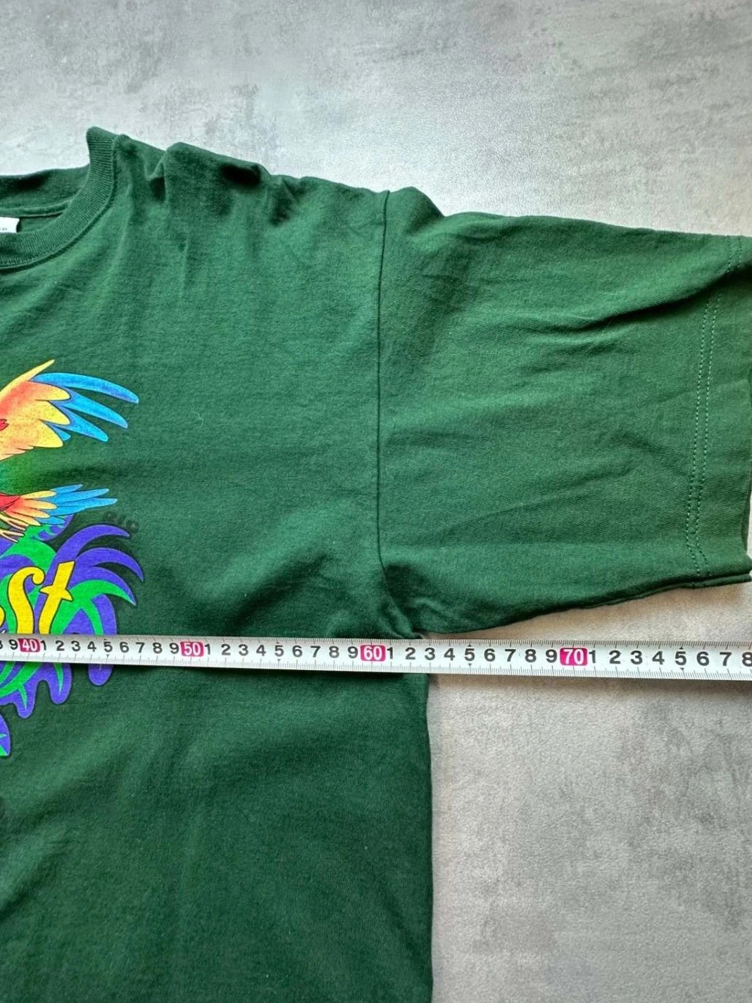 Tee-shirt Vintage Rainforest Cafe Orlando Vert 100% Coton