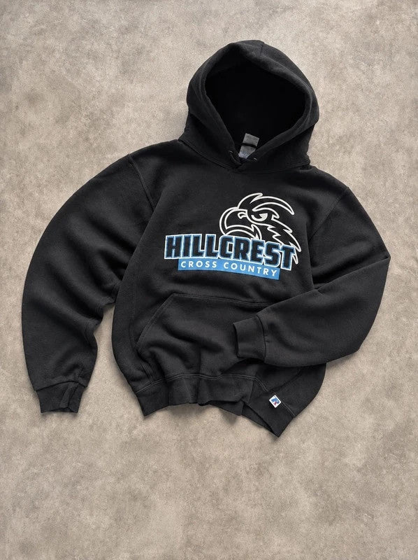 Sweat Hoodie Vintage Hillcrest Cross Country Eagles – Noir