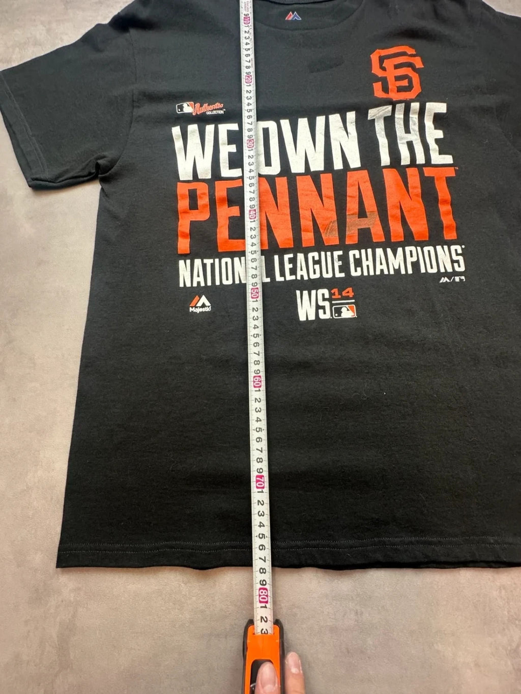 Tee-shirt MLB Vintage San Francisco Giants Majestic National League Champs Noir