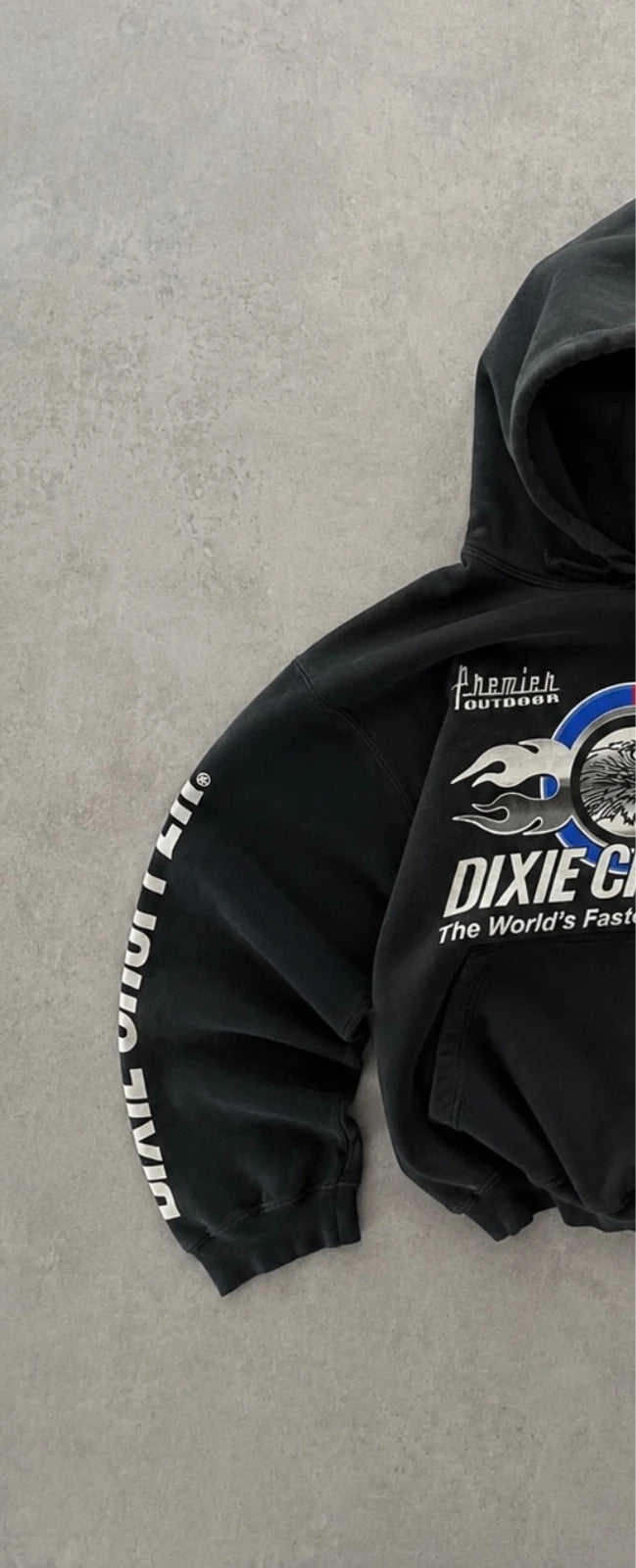 Hoodie Vintage Dixie Chopper Premier Outdoor – Noir Y2K