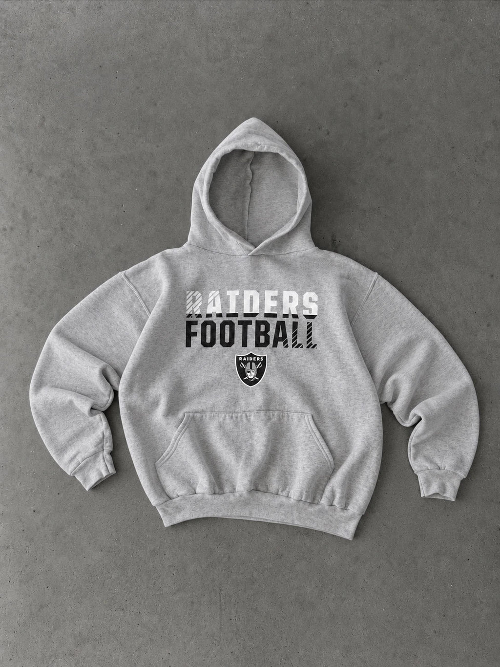 Hoodie Vintage Raiders Football NFL – Gris Chiné