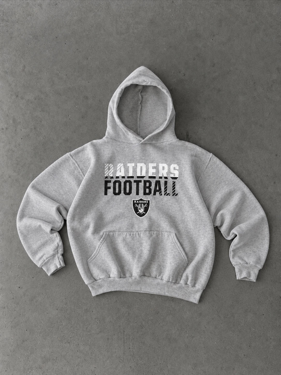 Hoodie Vintage Raiders Football NFL – Gris Chiné