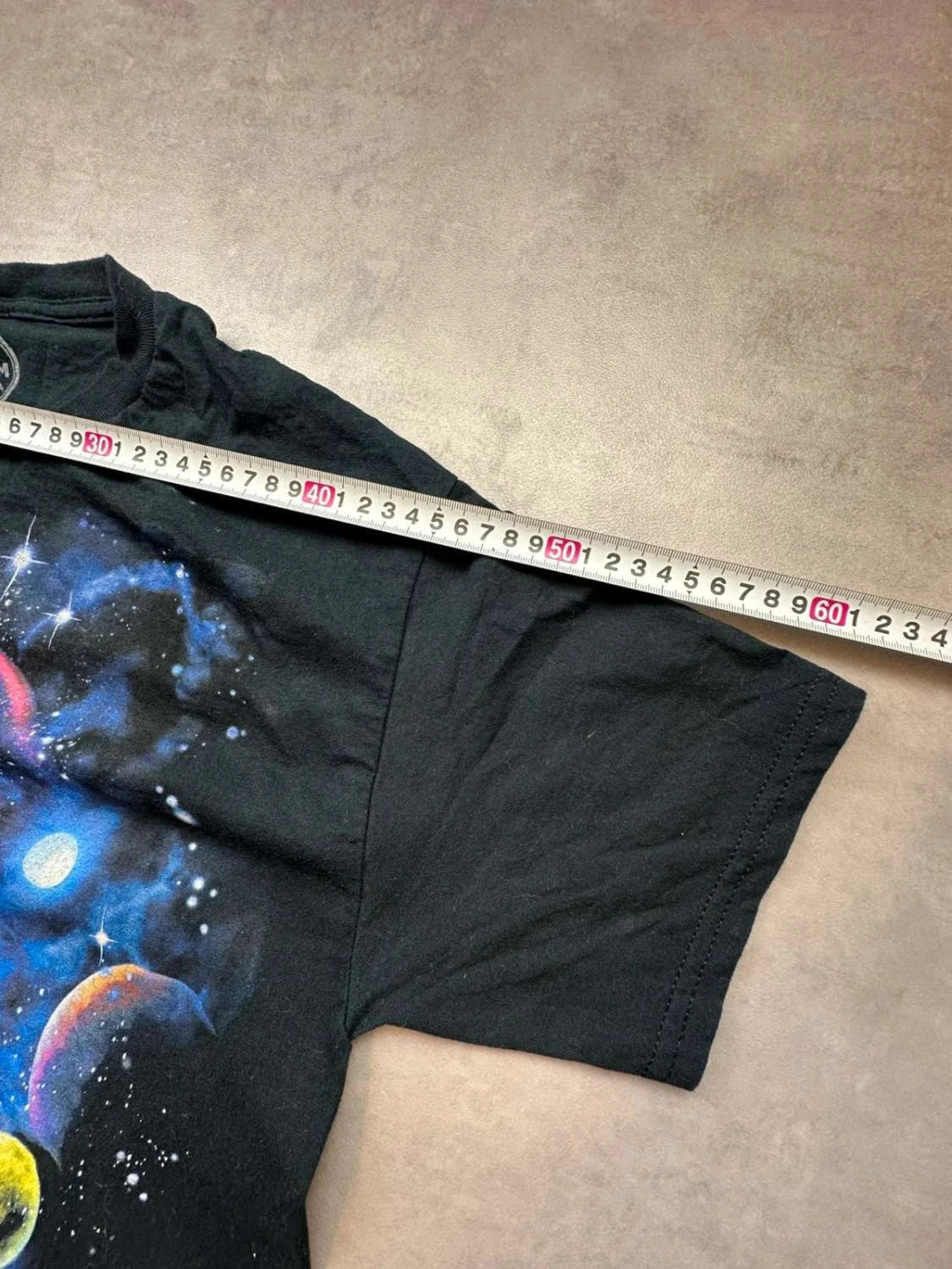 T-Shirt Vintage Galaxy Wolf Noir