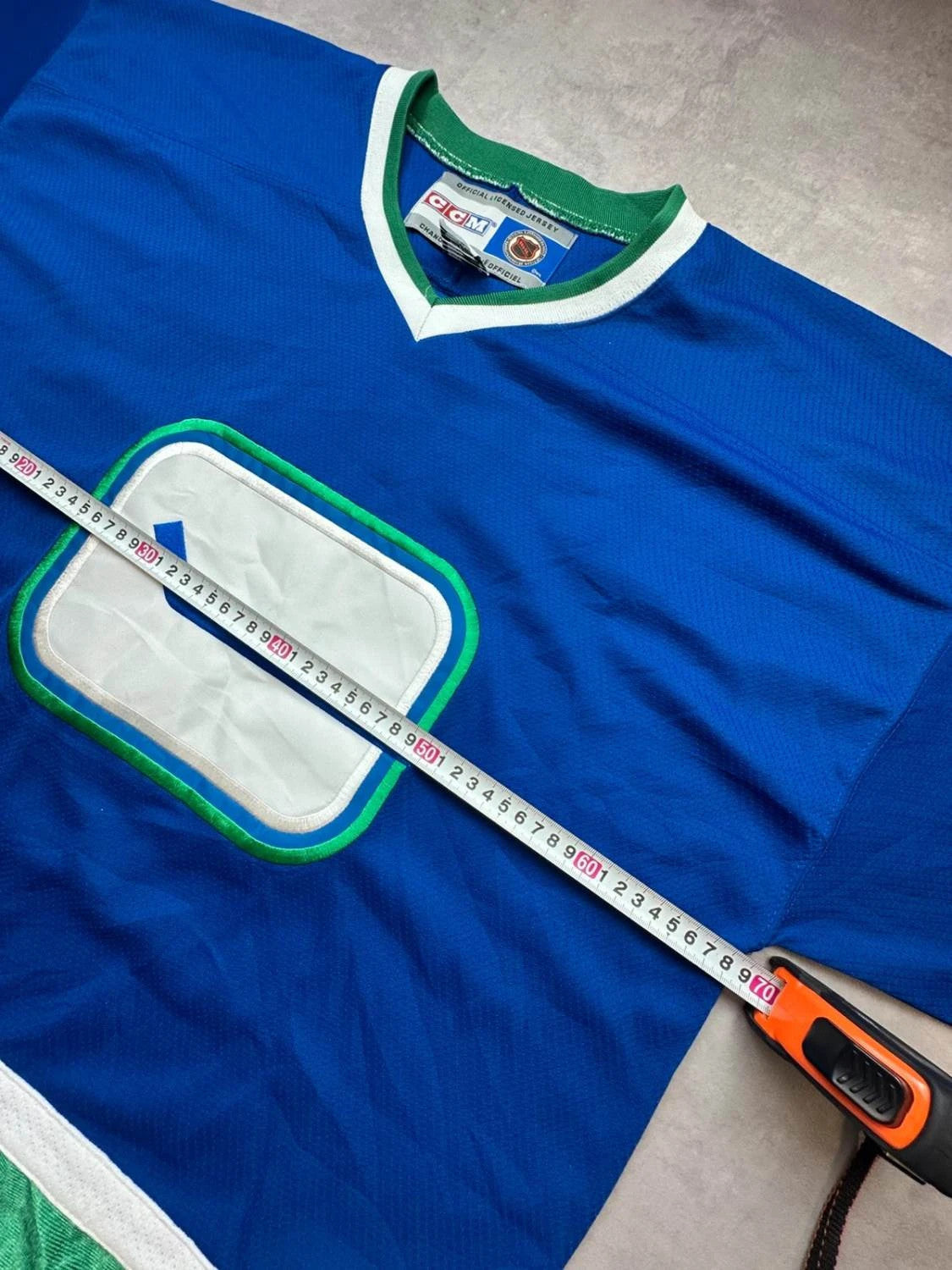 Maillot CCM Vancouver Canucks Roberto Luongo #1 NHL Vintage Bleu