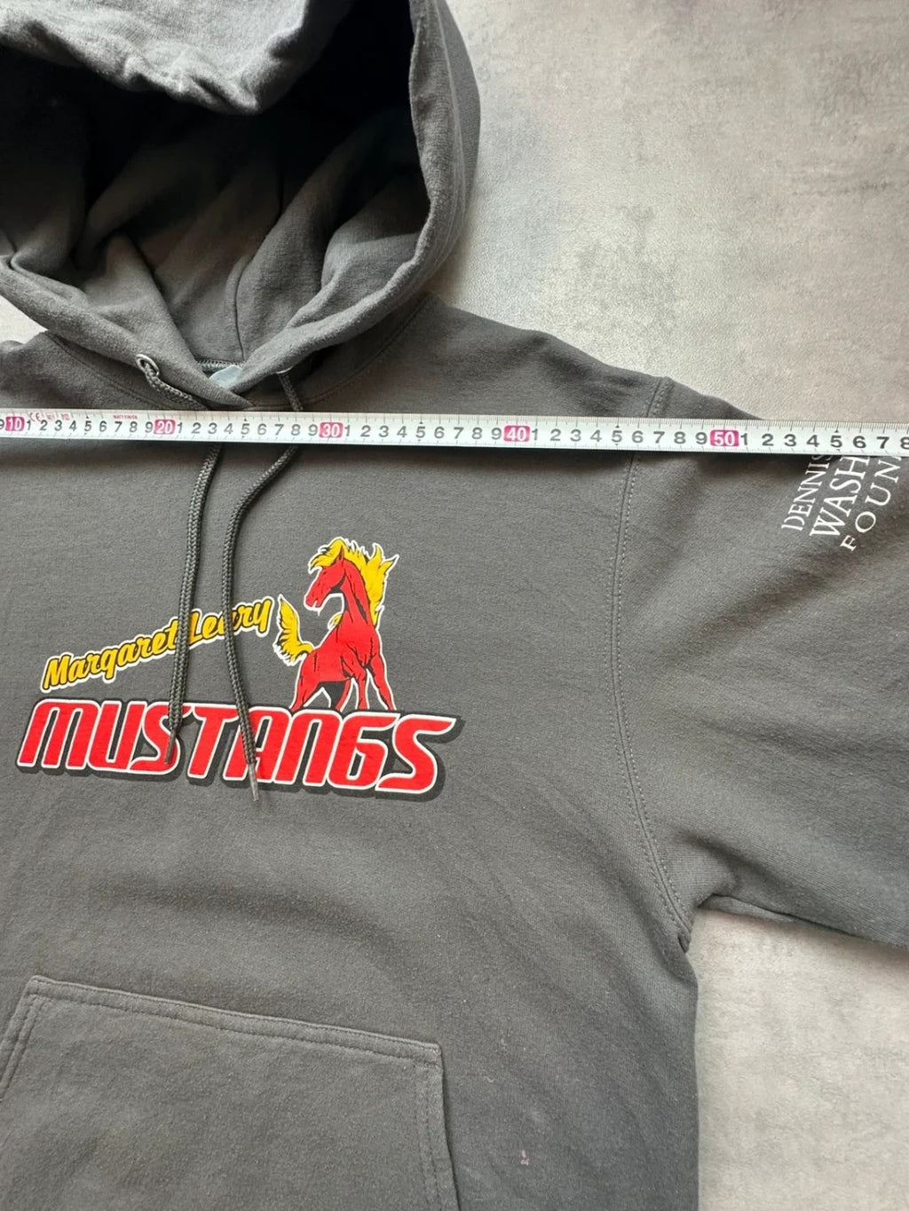 Hoodie Vintage Margaret Cleary Mustangs – Gris Foncé