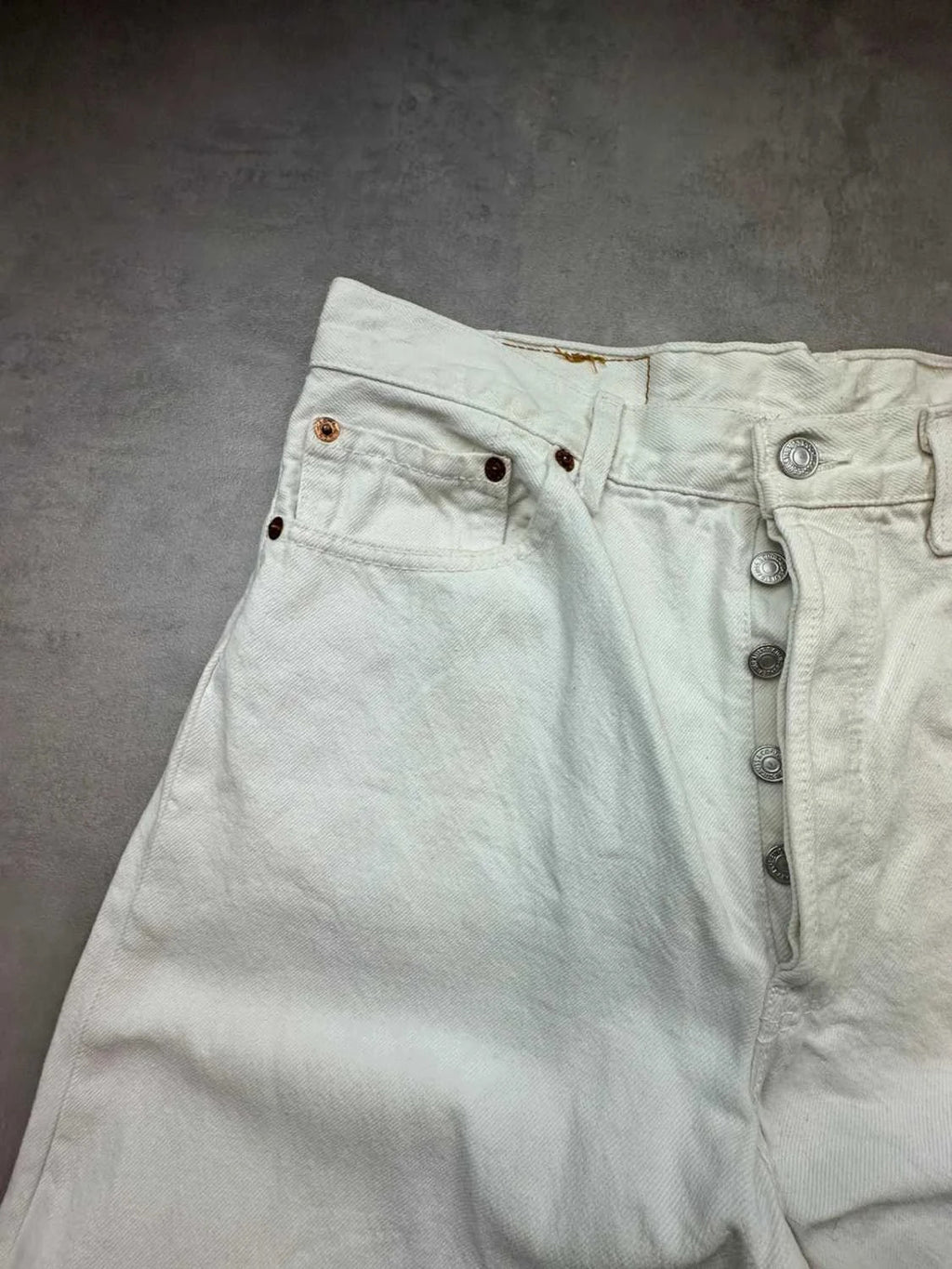 Pantalon Jean Levi's Strauss & Co Vintage Blanc