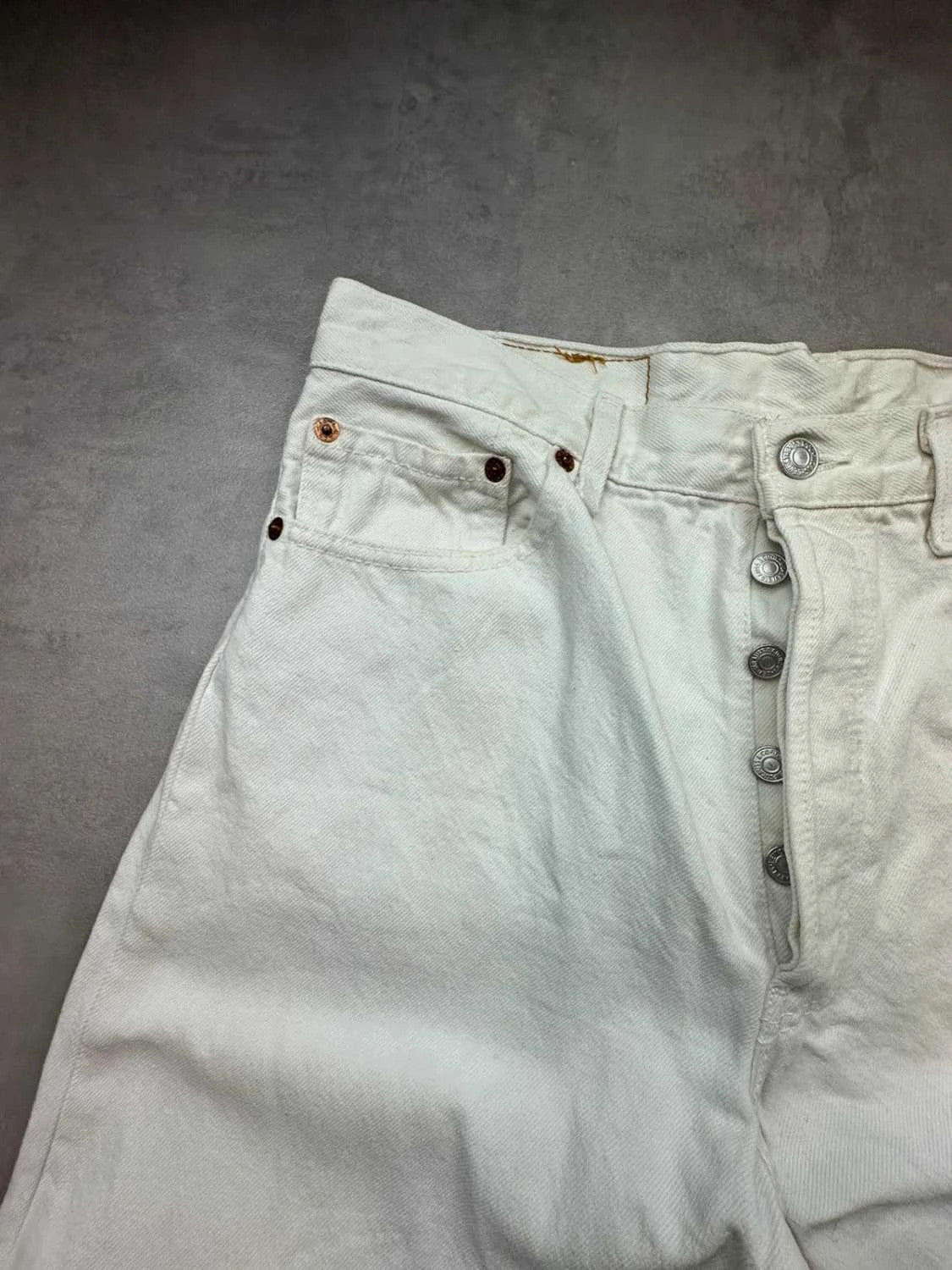 Pantalon Jean Levi's Strauss & Co Vintage Blanc