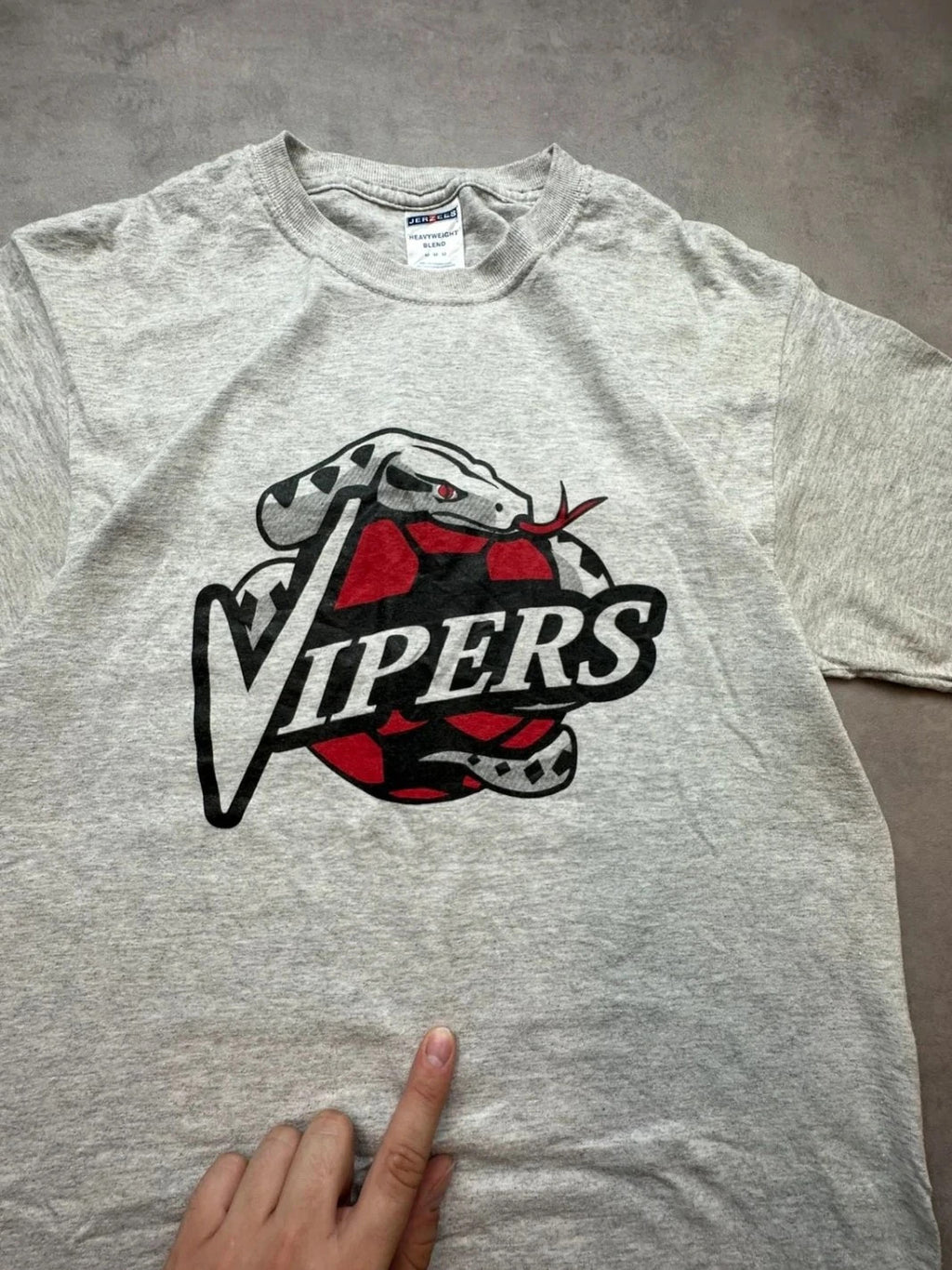 Tee Shirt Vintage Vipers Baseball Gris – Flocage #21