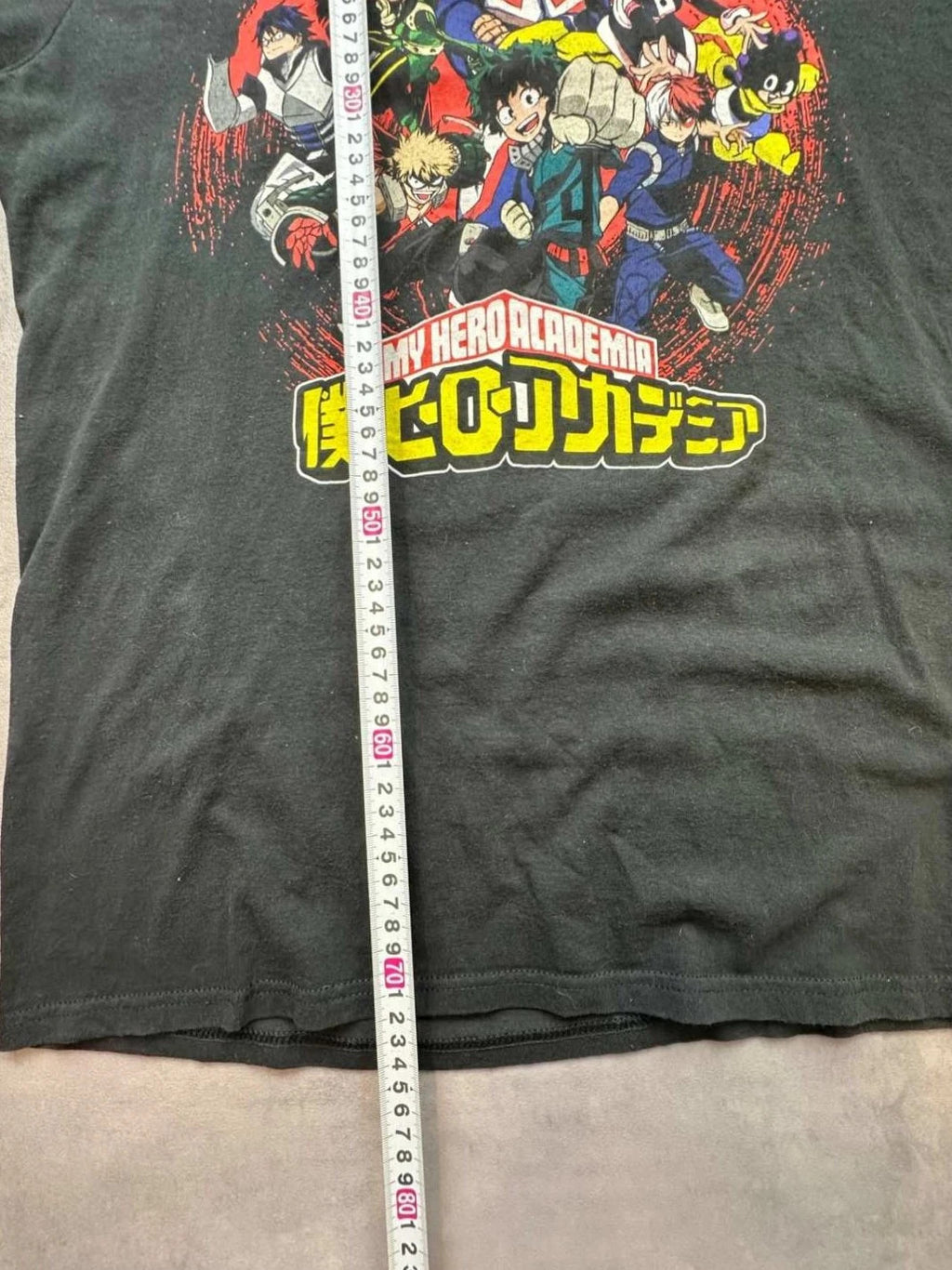 Tee-shirt Vintage My Hero Academia Deku All Might Noir