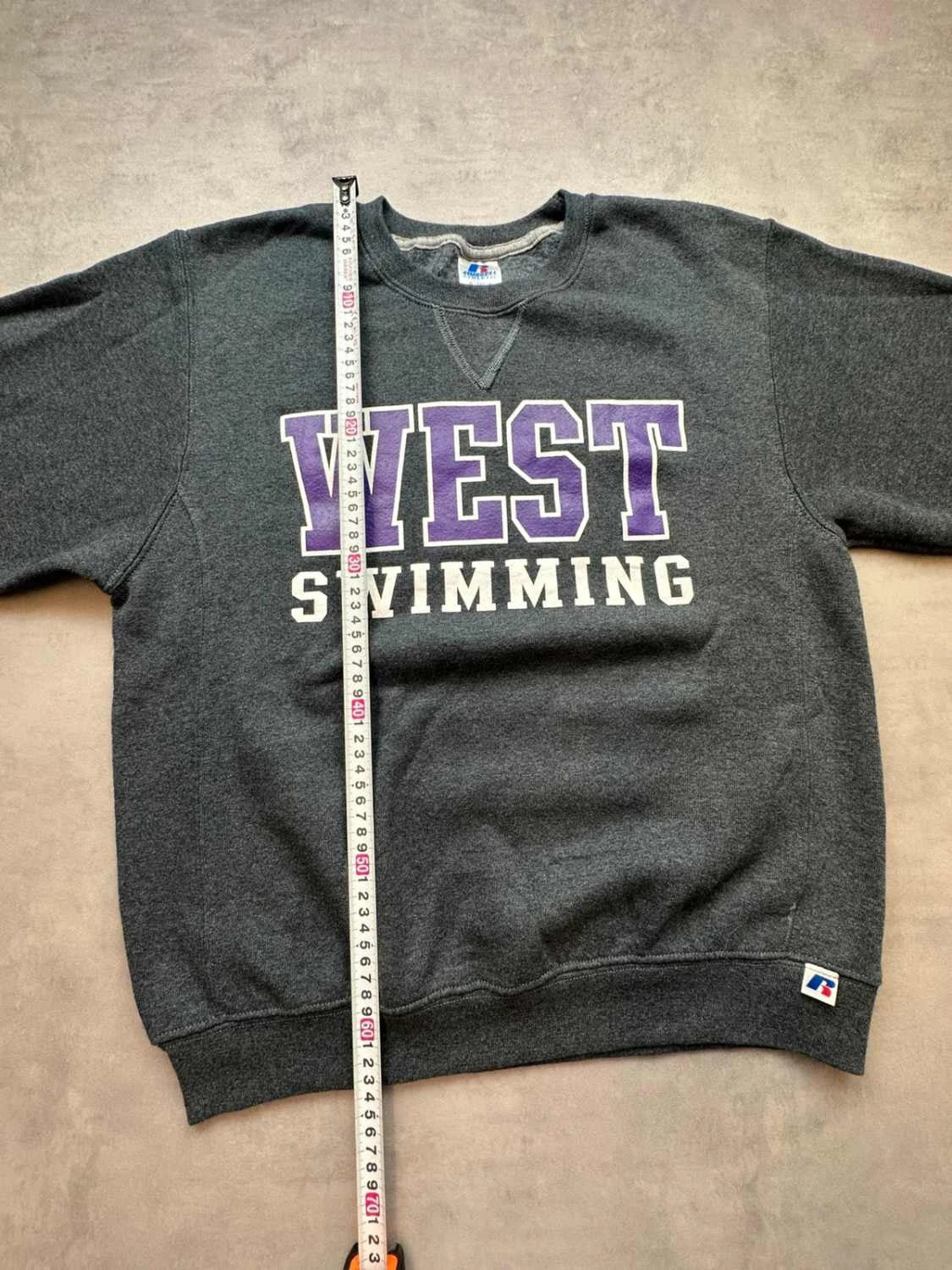 Sweat Russell Athletic Vintage West Swimming – Gris