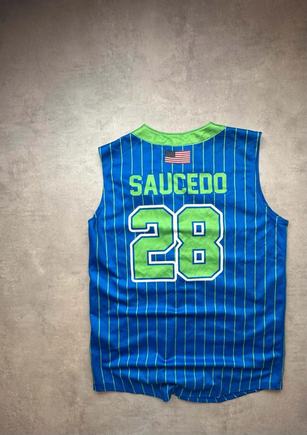 Maillot Baseball Denver Destroyers Colorado – Bleu & Vert USA