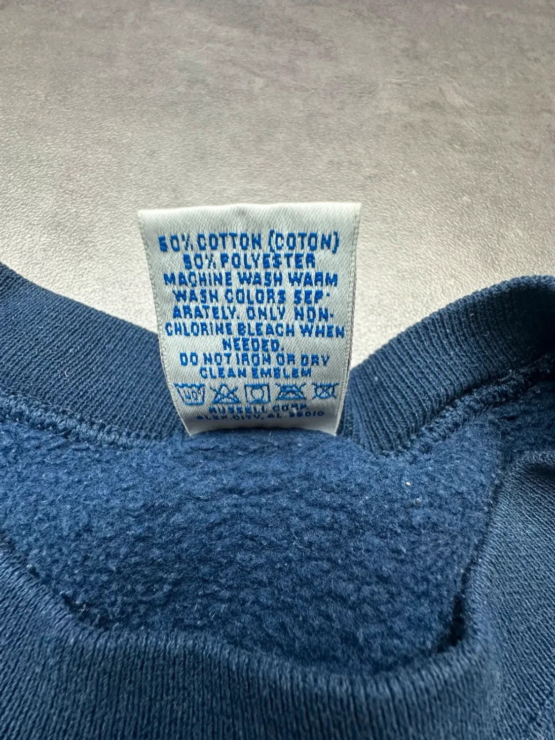 Sweat Russell Athletic Vintage American Flag USA Navy