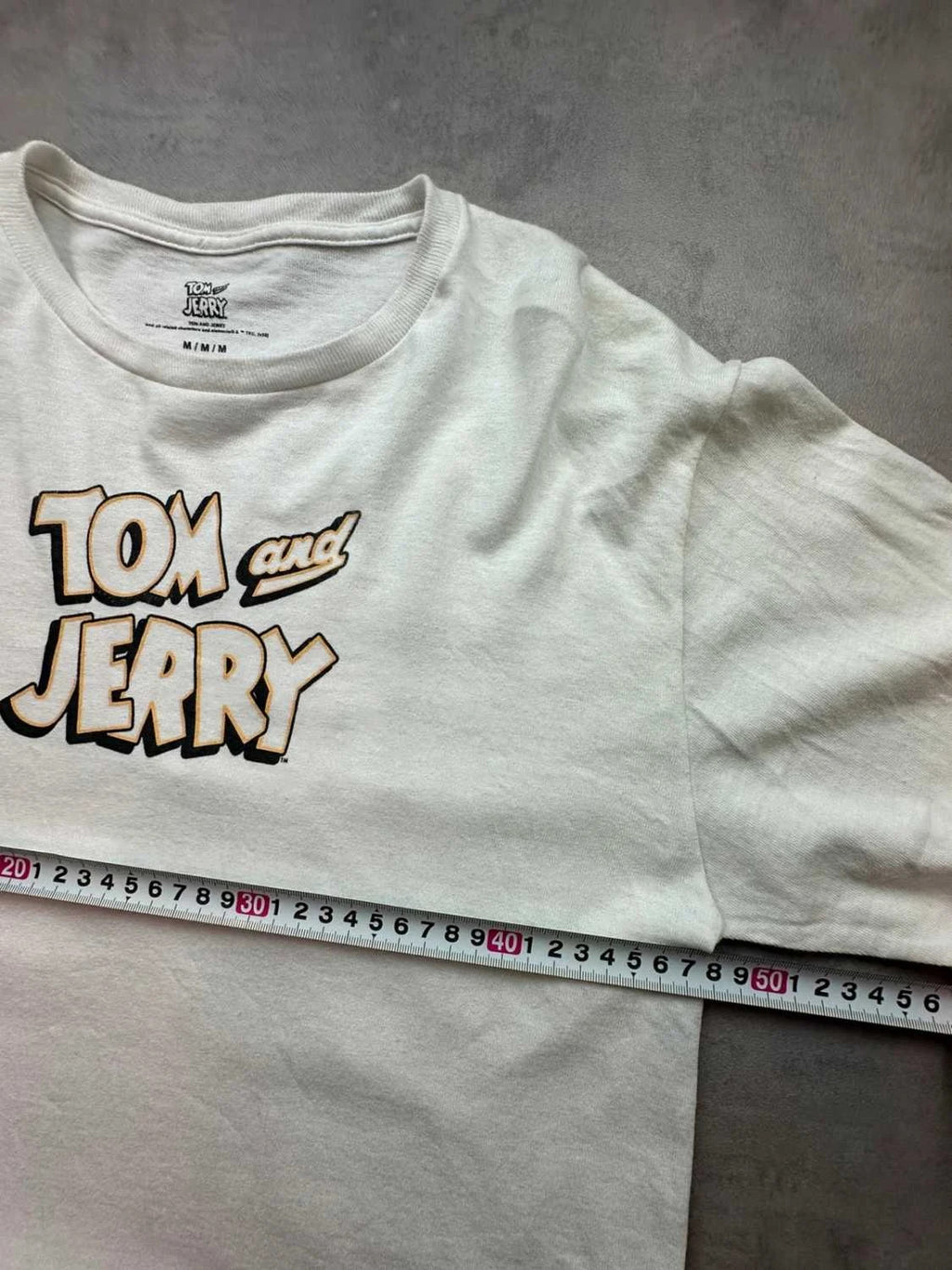 Tee Shirt Vintage Tom & Jerry Longsleeve Blanc – Graphic Print Y2K 90s