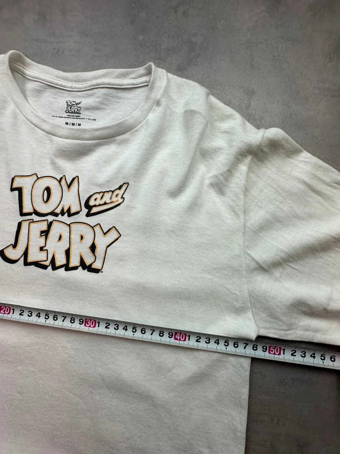 Tee Shirt Vintage Tom & Jerry Longsleeve Blanc – Graphic Print Y2K 90s