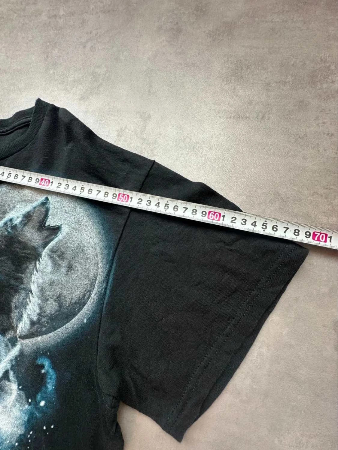 Tee Shirt Vintage Wolf Amérindien Noir – Skull Warrior & Loup Graphic Y2K 90s
