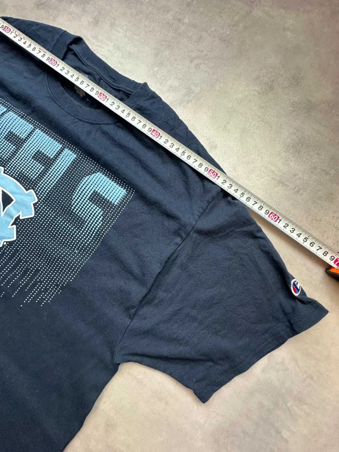T-Shirt Champion Vintage North Carolina Tar Heels Bleu Foncé