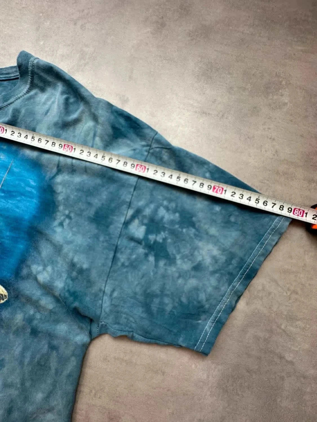Tee Shirt Vintage Animals Print Crazy Dog Tie & Dye Bleu – Graphic Print Y2K