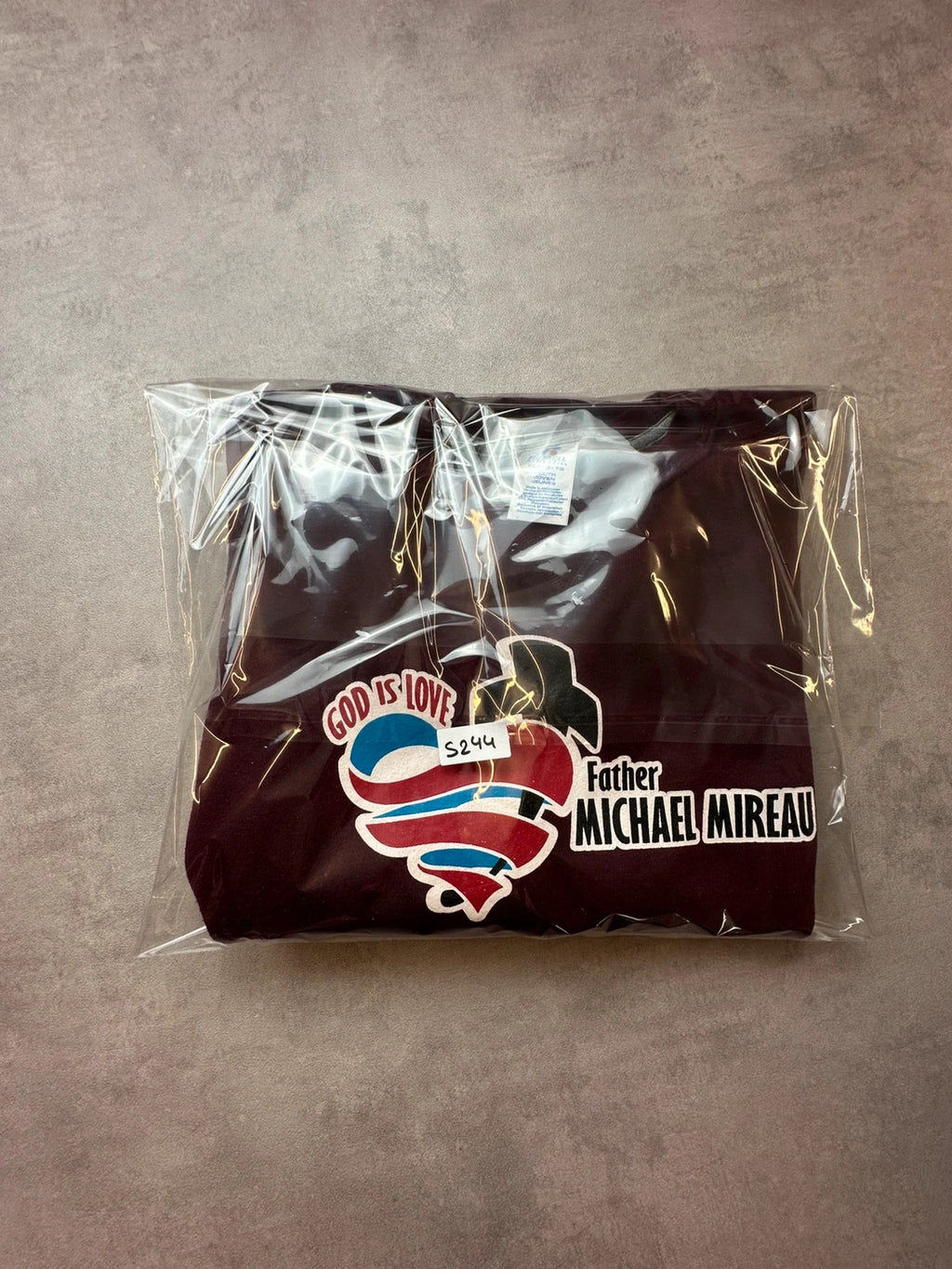 Sweat Vintage Russell Athletic “God Is Love” – Bordeaux