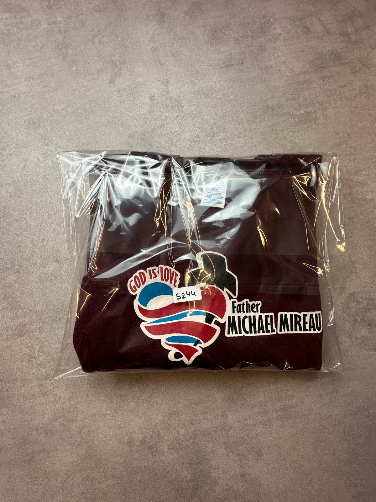 Sweat Vintage Russell Athletic “God Is Love” – Bordeaux