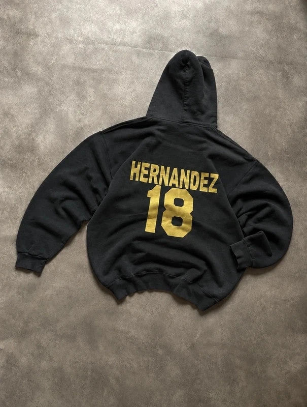 Sweat Hoodie Vintage Covington Volleyball – Noir