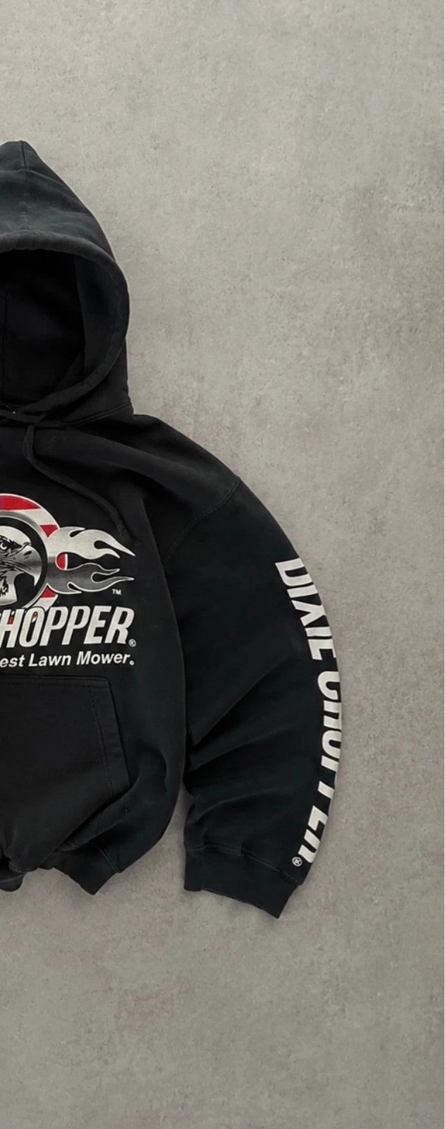 Hoodie Vintage Dixie Chopper Premier Outdoor – Noir Y2K