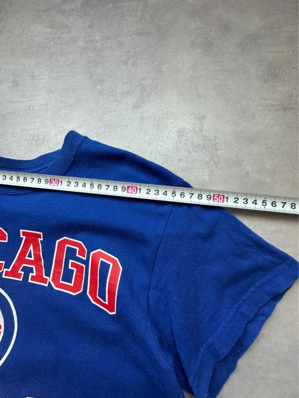 Maillot MLB Vintage Chicago Cubs Majestic Baseball Bleu