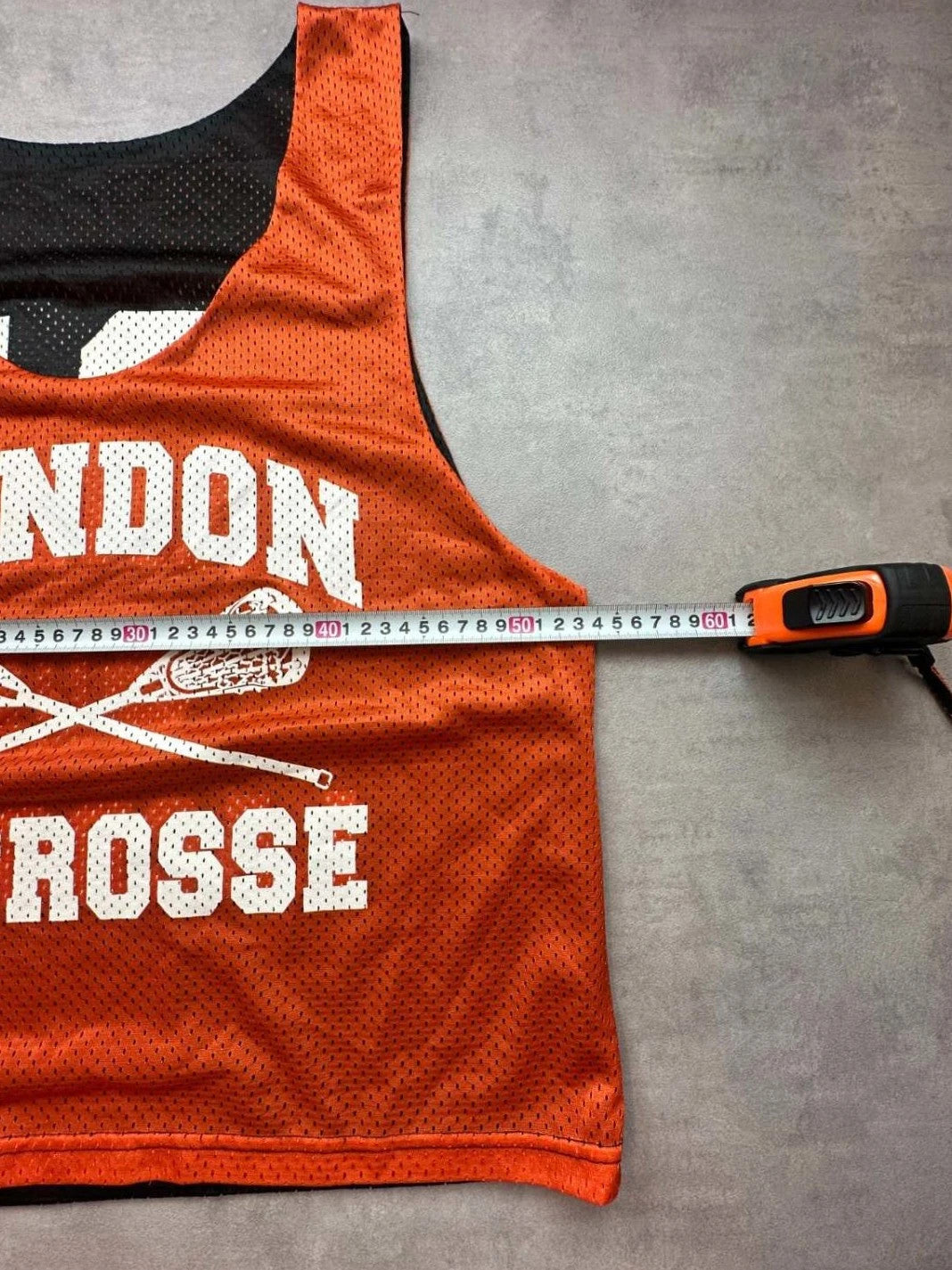 Maillot Lacrosse Vintage Landon #10 Réversible Noir Orange
