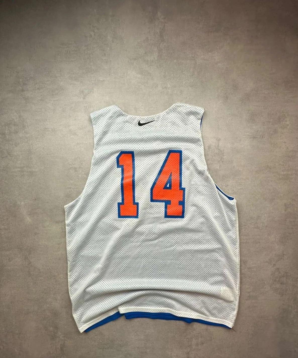 Maillot Basketball Nike Vintage Réversible BSS Bleu Blanc