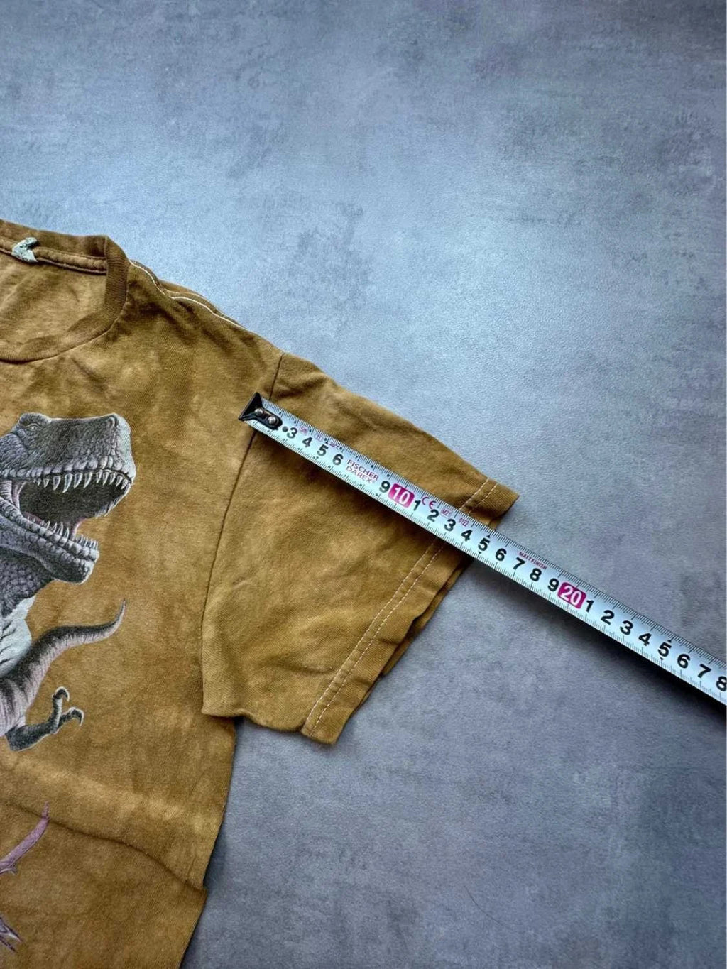 Tee Shirt Vintage Dinosaur Print 90s Marron – Graphic Animal Y2K Streetwear