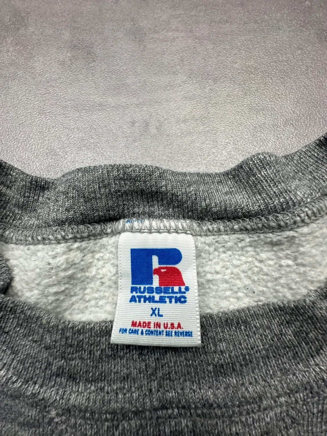 Sweat Russell Athletic Vintage Football Block Gris