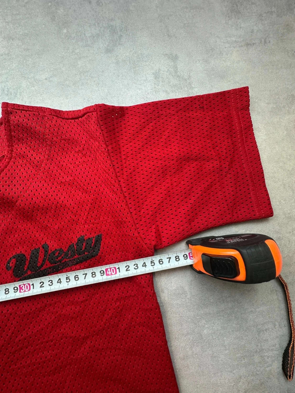Maillot Baseball Vintage Westy #6 Rouge – Jersey Mesh USA Y2K