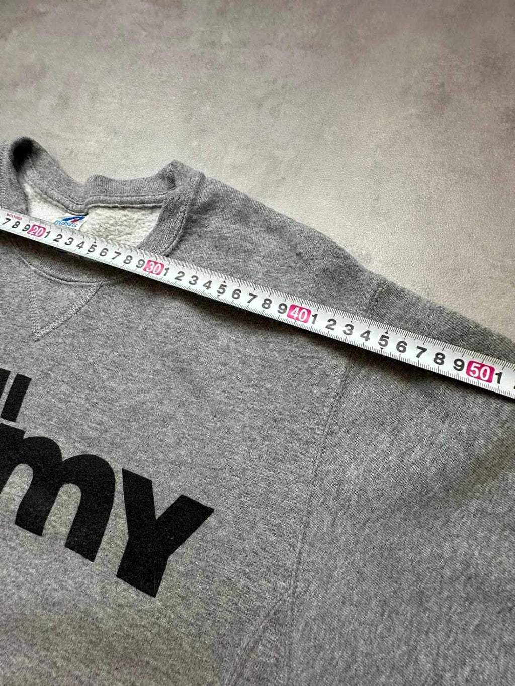 Sweat Russell Athletic Vintage All Army 90s – Gris