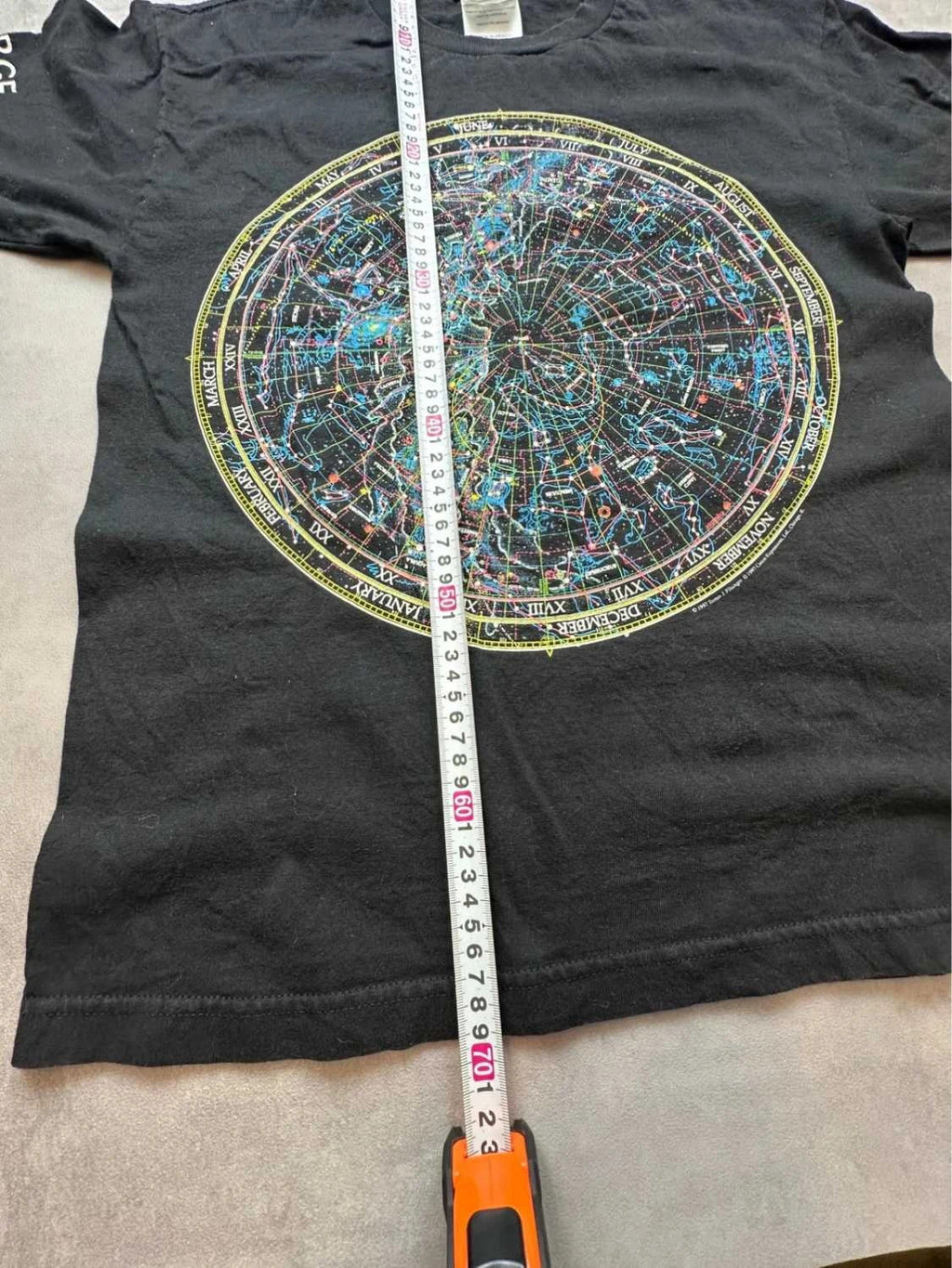 T-Shirt Vintage Constellation Map Noir